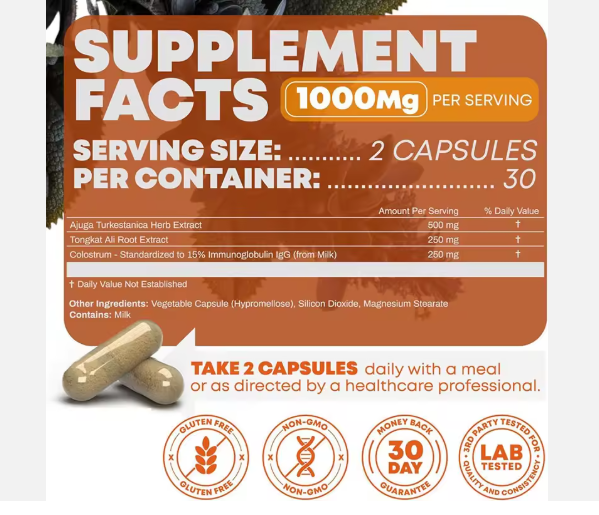 capsules de testostérone turkestérone tongkat ali