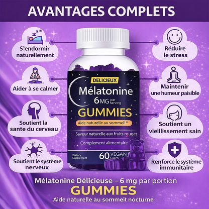 Gummies Mélatonine pour Sommeil et Relaxation