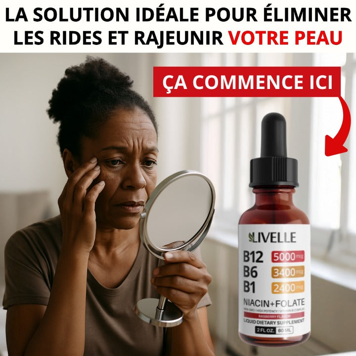 Supplément liquide de vitamine B12 à la framboise