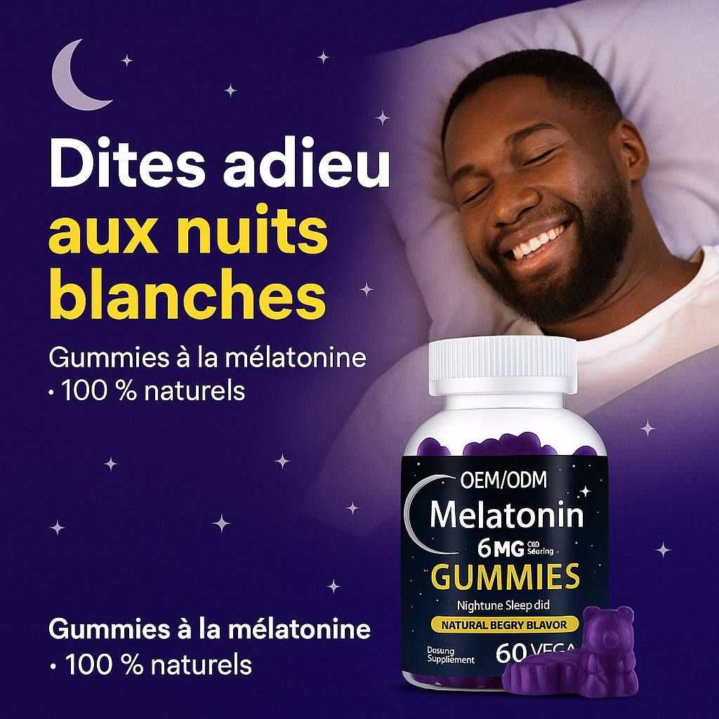 Gummies Mélatonine pour Sommeil et Relaxation