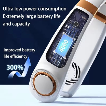 Ventilateur de cou numérique USB rechargeable électrique