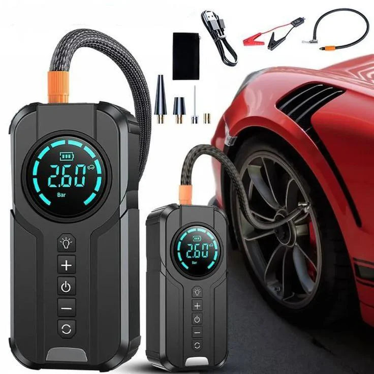 Démarreur Voiture Portable avec Compresseur d'Air