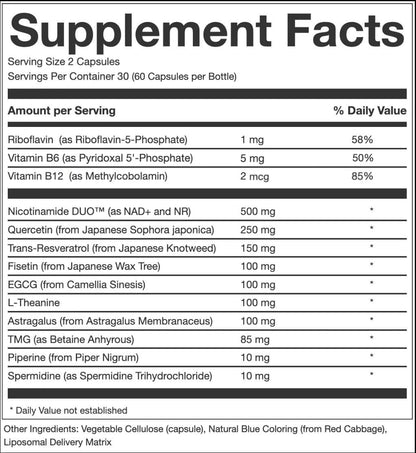 Complexe anti âge avec nicotinamide