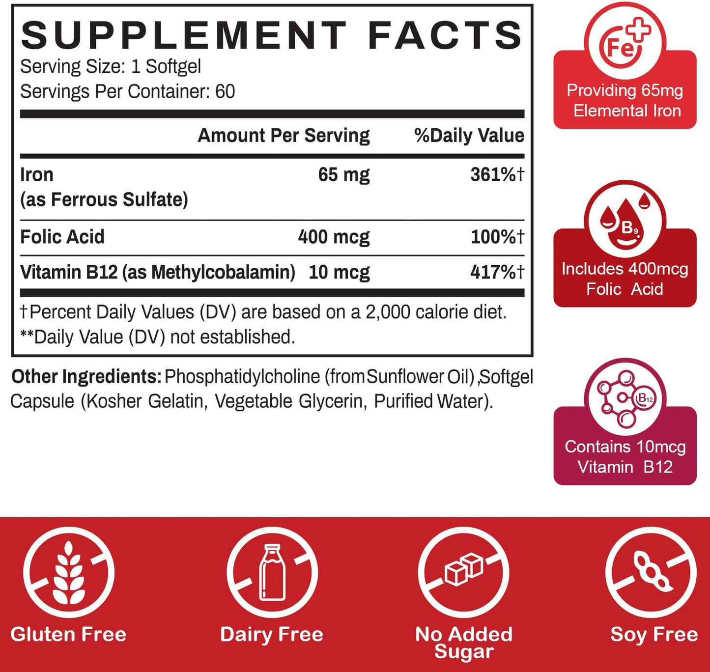 Supplement for anemia plus d’Énergie, moins de Fatigue