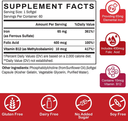 Supplement for anemia plus d’Énergie, moins de Fatigue