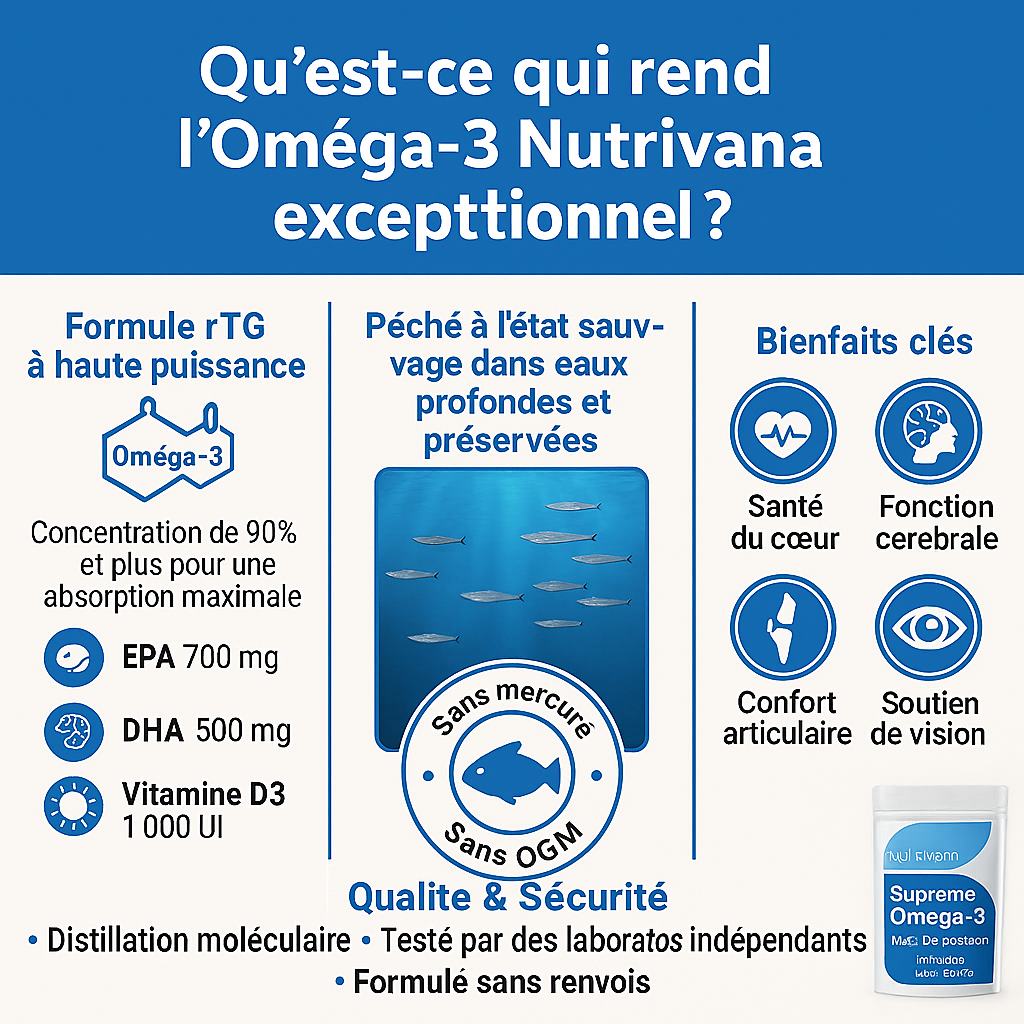 Huile de poisson Omega 3 de qualité supérieure