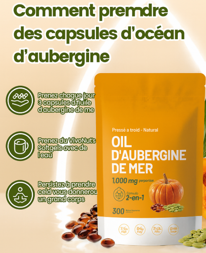Capsules molles d'huile de graines de citrouille végétalienne