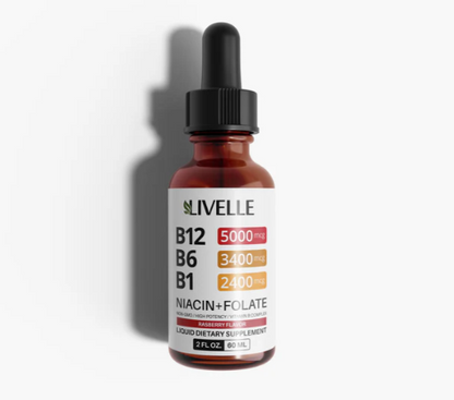 Supplément liquide de vitamine B12 à la framboise