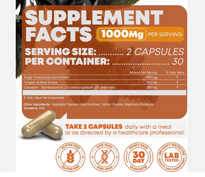 capsules de testostérone turkestérone tongkat ali