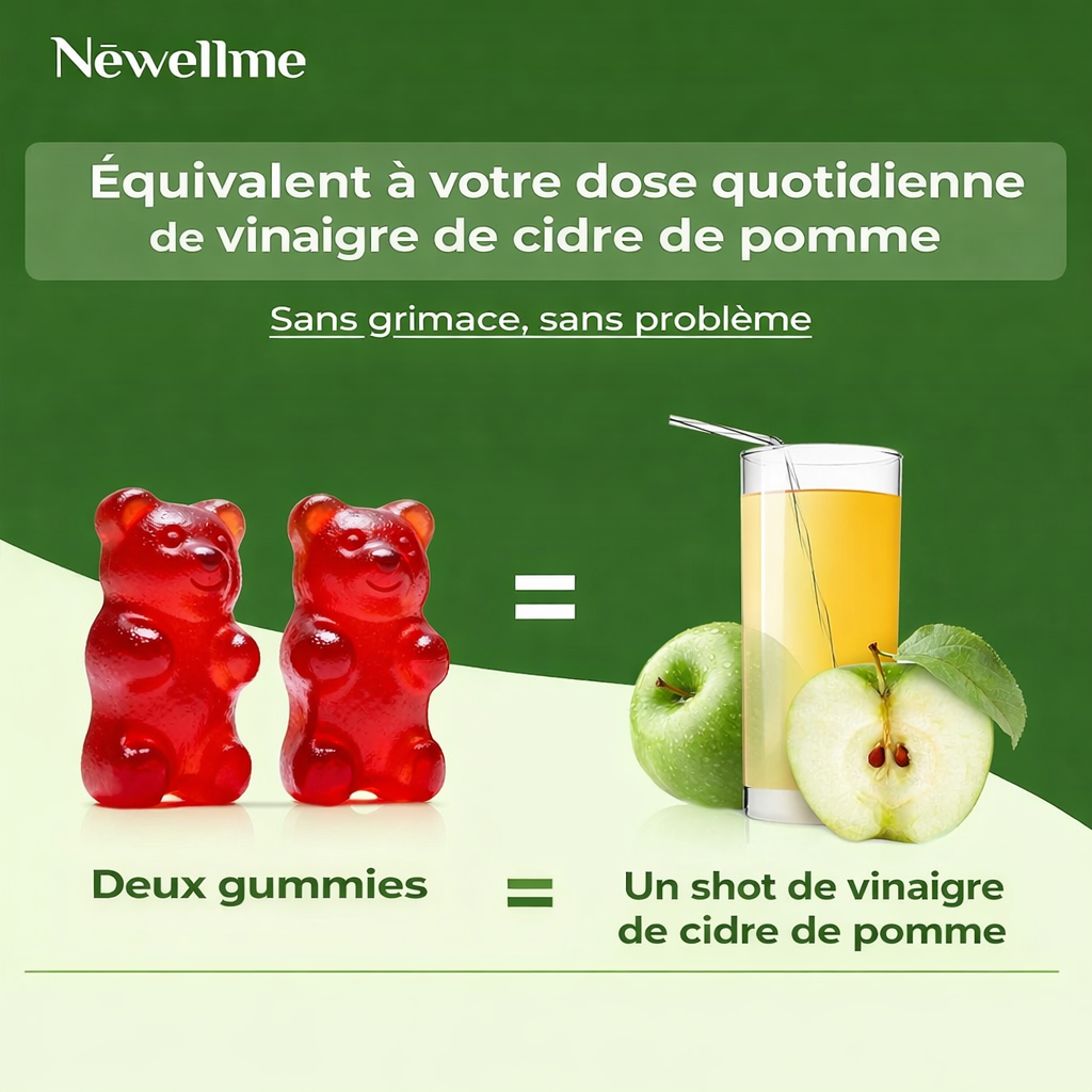 Bonbons Gélifiés au Vinaigre de Cidre de Pomme-Graisse Minceur