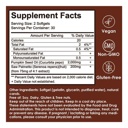 Gélules d'huile de pépins de courge