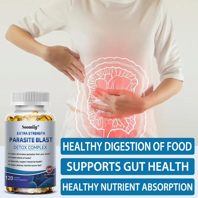 Supplément nettoyant pour l'intestin, santé digestive, santé immunitaire, et gonflage et gaz