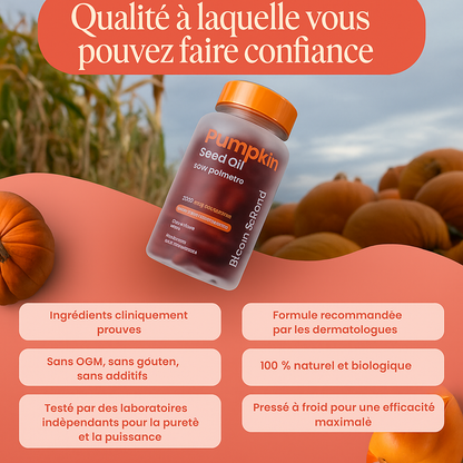 Gélules d'huile de pépins de courge