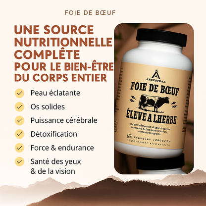 Grass Fed Beef Liver -Suppléments ancestraux Foie de bœuf