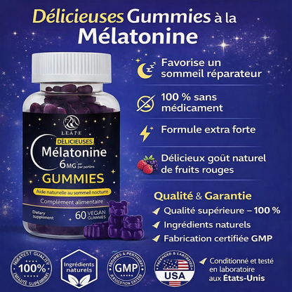 Gummies Mélatonine pour Sommeil et Relaxation
