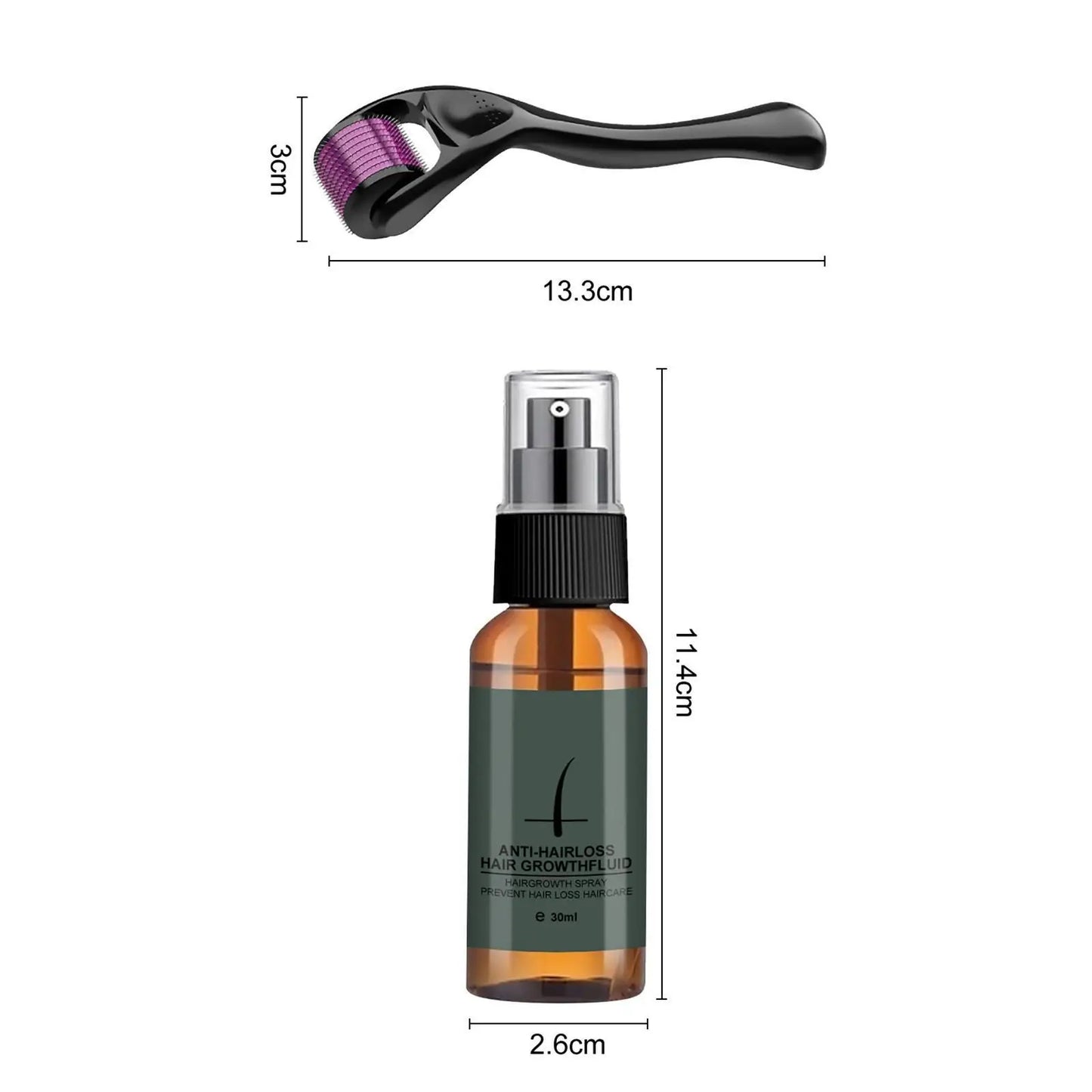 Ensemble de rouleaux de croissance de barbe naturels pour hommes