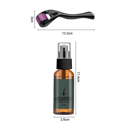 Ensemble de rouleaux de croissance de barbe naturels pour hommes