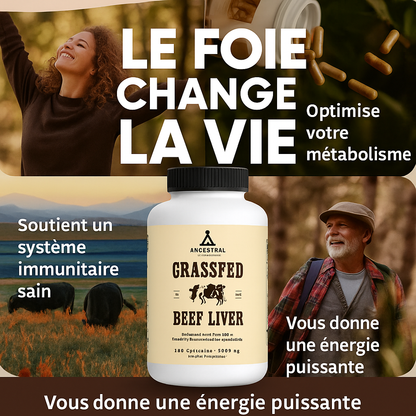 Grass Fed Beef Liver -Suppléments ancestraux Foie de bœuf