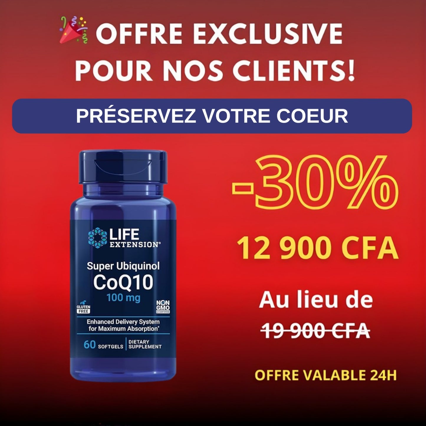 Complément Ubiquinol, Soutien Cardiaque