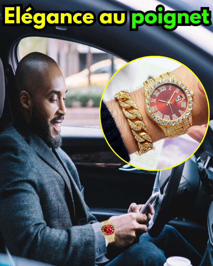 Ensemble de Montres et Bracelet en Acier Inoxydable