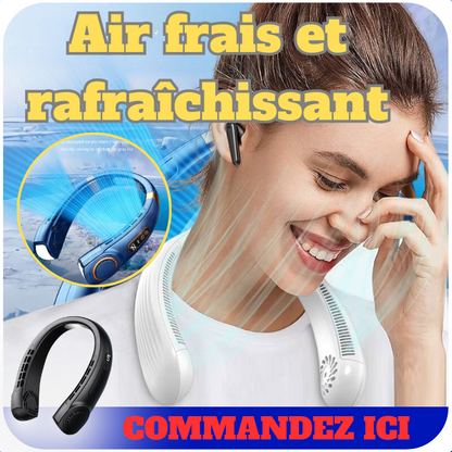 Ventilateur de cou numérique USB rechargeable électrique