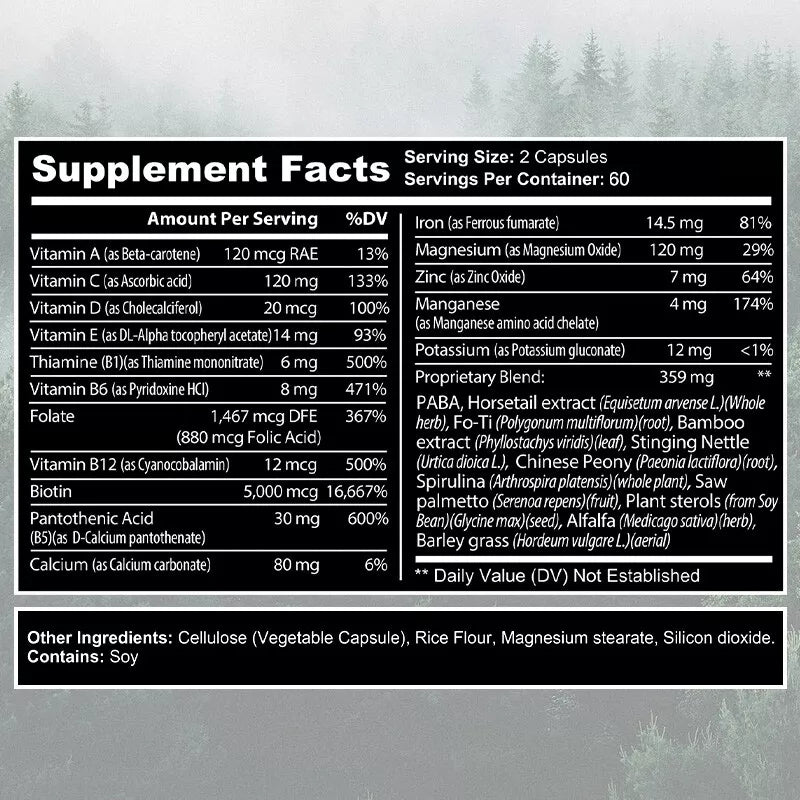 Customized Strong Hair Vitamin Capsules